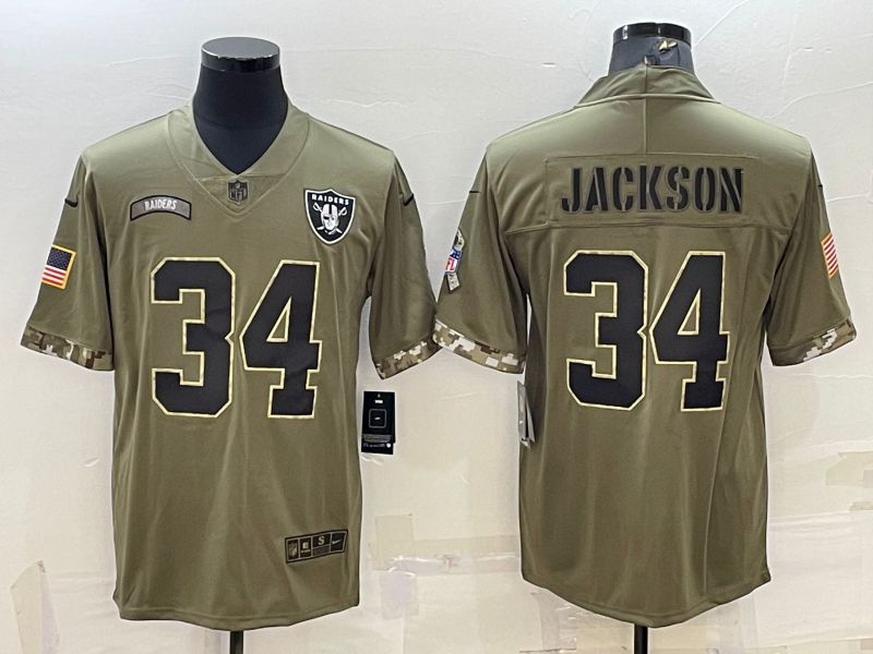 Men Oakland Raiders 34 Jackson Green 2022 Vapor Untouchable Limited Nike NFL Jersey